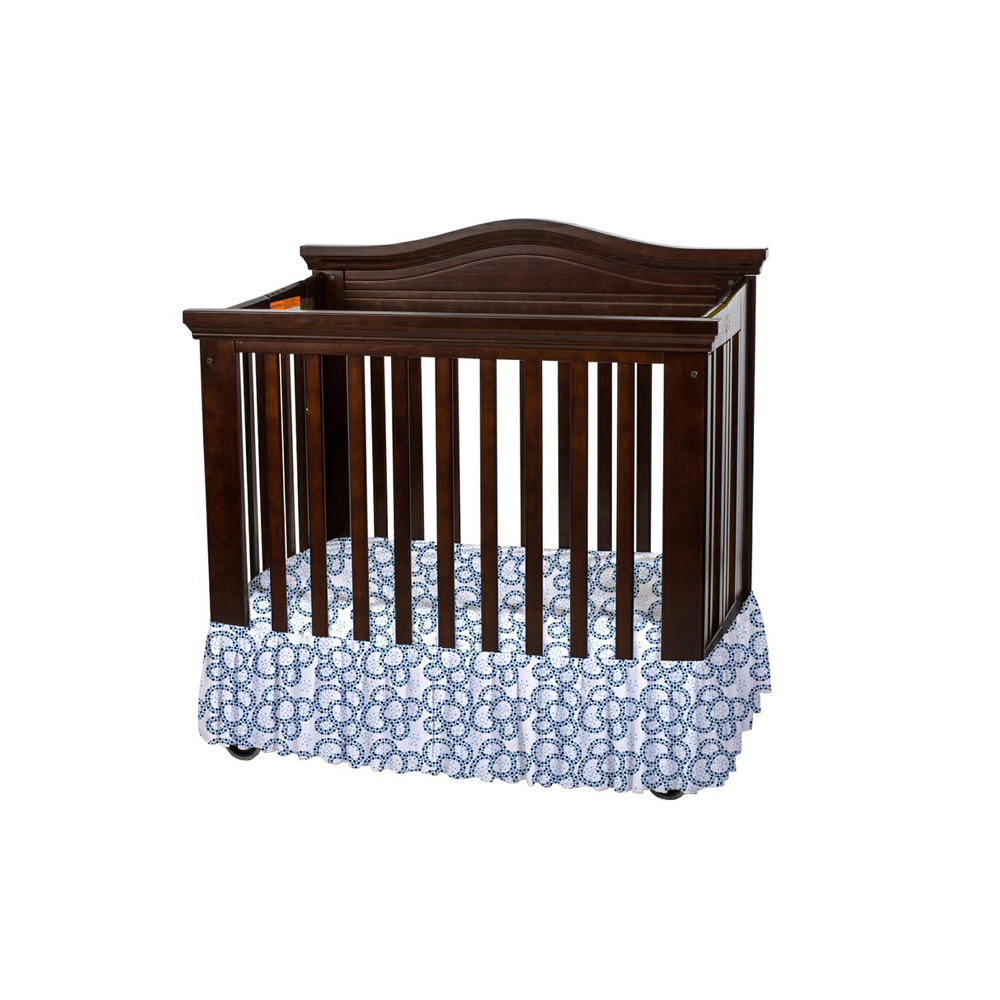 Crib Dust Ruffle Compact Cobalt Shelter Supplies Cribs