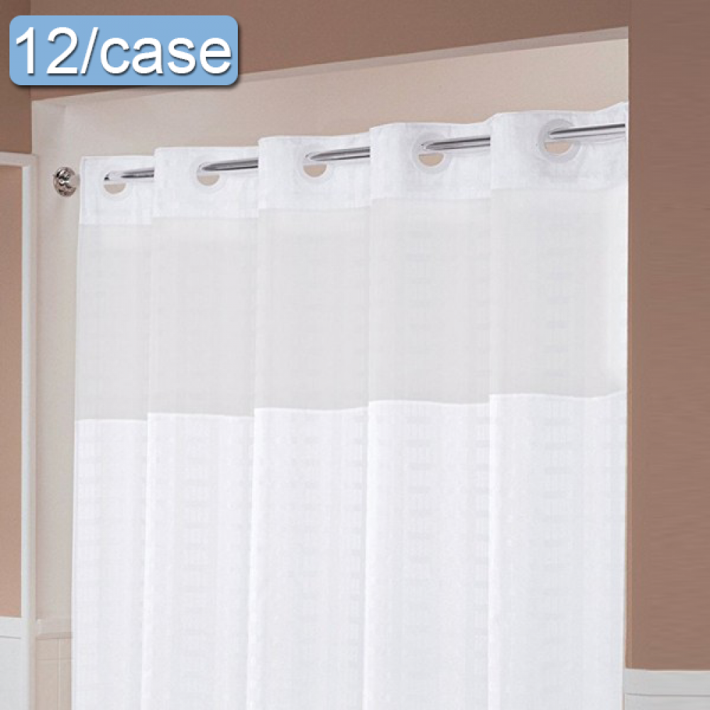 Ezee-Pzee Shower Curtains Patterned With Window And Liner